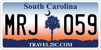 SC license plate MRJ059