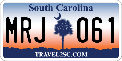 SC license plate MRJ061
