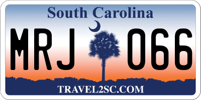 SC license plate MRJ066
