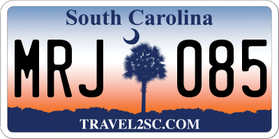 SC license plate MRJ085