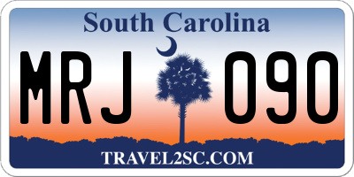 SC license plate MRJ090