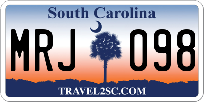 SC license plate MRJ098