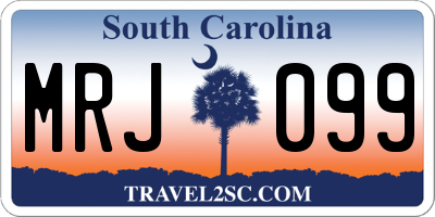SC license plate MRJ099