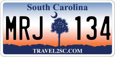 SC license plate MRJ134
