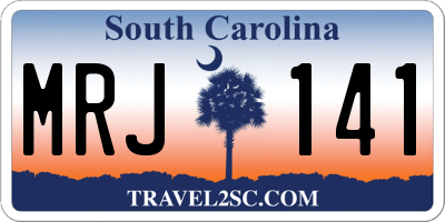 SC license plate MRJ141