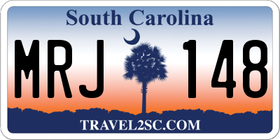 SC license plate MRJ148