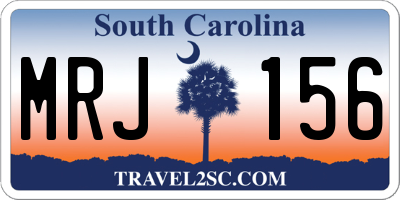 SC license plate MRJ156