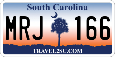 SC license plate MRJ166