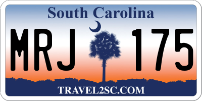 SC license plate MRJ175