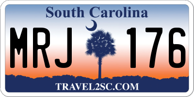 SC license plate MRJ176