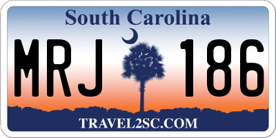 SC license plate MRJ186