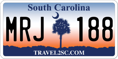 SC license plate MRJ188