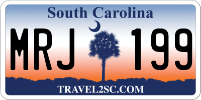 SC license plate MRJ199