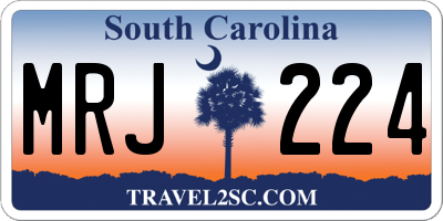 SC license plate MRJ224