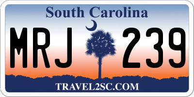 SC license plate MRJ239