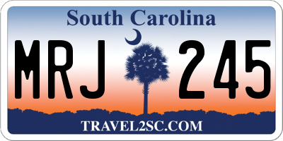 SC license plate MRJ245