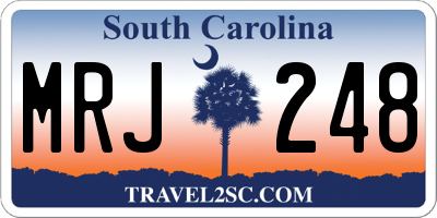 SC license plate MRJ248