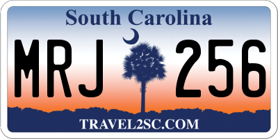 SC license plate MRJ256