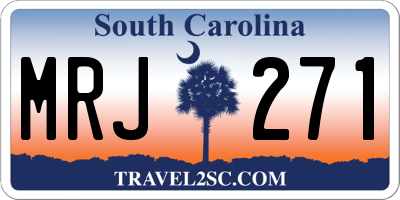 SC license plate MRJ271