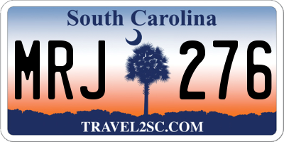 SC license plate MRJ276