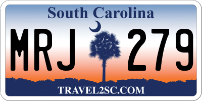 SC license plate MRJ279