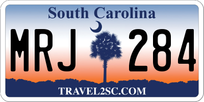 SC license plate MRJ284