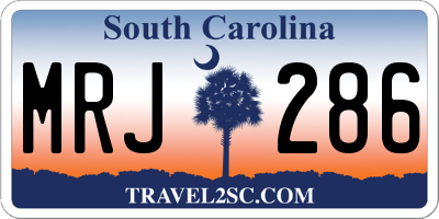 SC license plate MRJ286