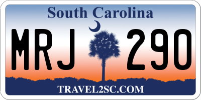 SC license plate MRJ290