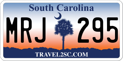 SC license plate MRJ295