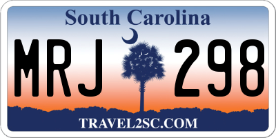 SC license plate MRJ298