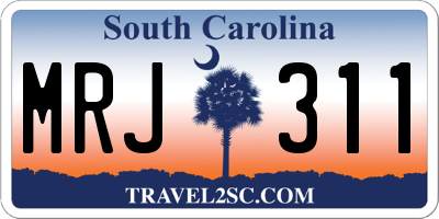 SC license plate MRJ311