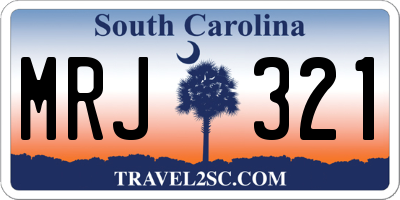 SC license plate MRJ321