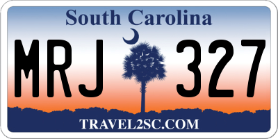 SC license plate MRJ327