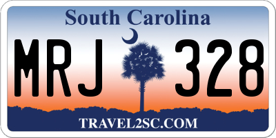 SC license plate MRJ328