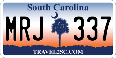 SC license plate MRJ337