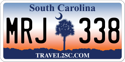 SC license plate MRJ338