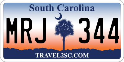 SC license plate MRJ344