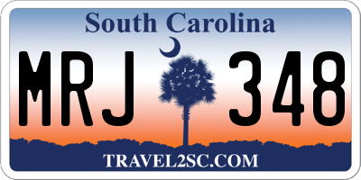 SC license plate MRJ348