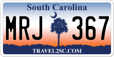 SC license plate MRJ367