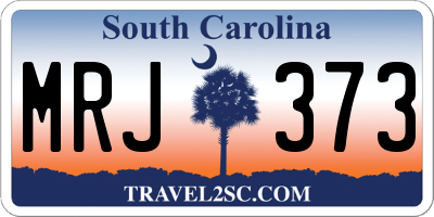 SC license plate MRJ373