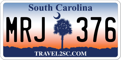 SC license plate MRJ376