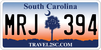 SC license plate MRJ394