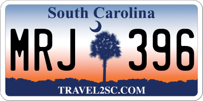 SC license plate MRJ396