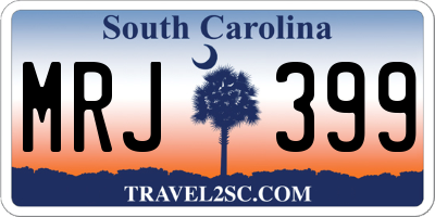 SC license plate MRJ399