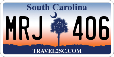 SC license plate MRJ406