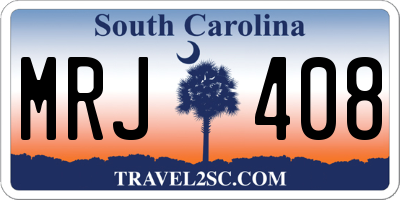 SC license plate MRJ408