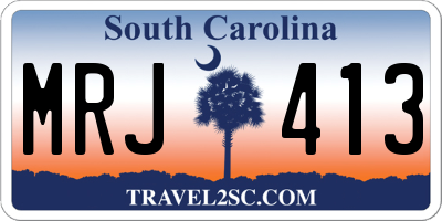 SC license plate MRJ413