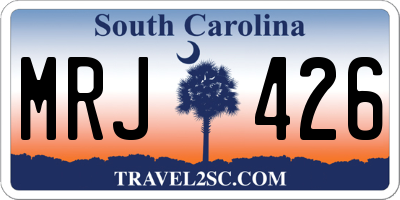 SC license plate MRJ426