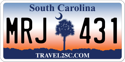 SC license plate MRJ431