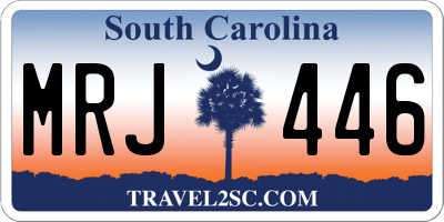SC license plate MRJ446